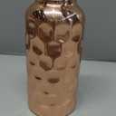 100% Pure Copper Diamond Hammered Water Bottle 17 Oz with Lid  Ayurvedic Bottle  Vessel - Drink More  Small -Leak Proof