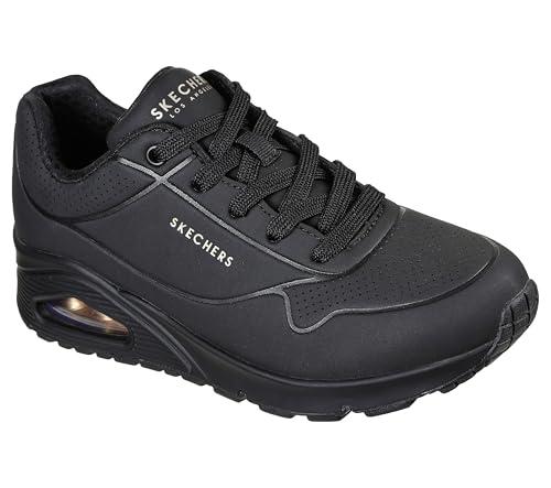 Skechers womens Skecher Street Women's Uno - Stand on Air Sneaker, Black/Black, Size 10 US