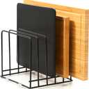 Cutting Board Organizer(1 Pc),Kitchen Cabinet Dividers for baking sheets,Bakeware Holder with 5 Slots,Space Saving,for used to Baking Tray and Chopping Storage