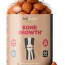 TruHeight Kids Bone Growth Gummies (Strawberry, Ages 2+) All Natural Kids & Toddler Vitamins - Vitamin D, Calcium, K2, Magnesium Multivitamin - Natural Growth & Development, Builds Strong Bones, Vegan, BBD 12/2027