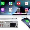 Wireless Single Din CarPlay Stereo: 6.5 Inch Wireless Android Auto Touchscreen Radio for Car - Bluetooth Incell Display 300W 4.2 CHN 2 Subwoofer Outputs USB Type-C Fast Charge SWC