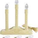 Holiday Joy - 3 Light Candle Candoliers Extra Bulbs - Great Electric Window Candle Lamp and Christmas Decorations (3 Lights)
