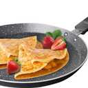 Nonstick Dosa Pan, Crepe Pan,Comal Para Tortillas, Non-Stick Pancake Griddle Compatible with Induction also for Crepes.9.5 inch
