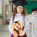 Chalyna 10 Inch 2025 Graduation Gift Dog Stuffed Animal Plush Golden Retriever with Diploma Tassel Graduation Hat Embroidered Blessings Preschool Kindergarten Gift for Friends, Relatives, and Kids, 2 Packs