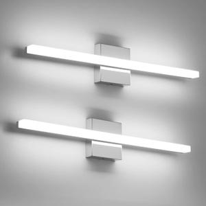 Combuh LED Vanity Lights Bar 24 Inch Bathroom Light Fixtures 14W IP44 Over Mirror Lighting Indoor Wall Sconces Modern Cool White 6000K for Washroom Set of 2 (24inch-2 pack)