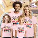 BANGELY Family Vacation Shirts 2025: Magical Family Matching Outfits Family Trip T-Shirts Casual Summer Travel Tops (Large, Pink (Men))