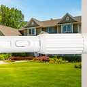 Extra Long No-Drill Tension Curtain Rod 39-144 Inches (4-12Ft), Heavy Duty Adjustable Rod for Outdoor Patio Curtains, Large Windows, Room Divider & Bathroom, White