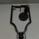 Glitzhome Modern Farmhouse Lanterns Decorative Outdoor for Porch - Black Small Metal Candle Lantern for Christmas- Decorative Lantern for Living Room,Home,Indoor, Outdoor,Table,Fireplace Mantle Decor