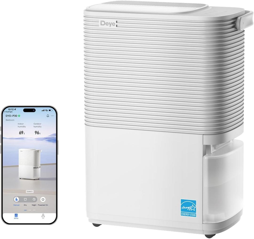 Deye 75 Pint Dehumidifier for Basements & Large Rooms, up to 4,000 Sq.Ft