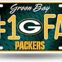 Rico Industries NFL Unisex-Adult #1 Fan Metal License Plate Tag (One Size, Team Color)