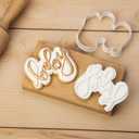 Mostop 3D Cookie Cutter with Baby Letter Stampers Baby Shower Cake Mold Fondant Decorating Tools DIY Mold for Sugar Craft Baking Mould Kids' Birthday Party Kitchen Tools