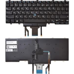 Backlit Keyboard Replacement Compatible with Dell EducationLatitude  E5450 E5470 E5480 E7450 P40G E7470 E7480,Latitude 14 5480 5488 5490 5491 7480 7490 with Pointer US Layout