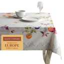 Maison d' Hermine Table Cloth Rectangle Table 100% Cotton 54 x 72 Inches Fall Tablecloth Reusable Everyday Use for Thanksgiving Christmas Decorations Dining Farmhouse Party (Fruit D'Hiver)