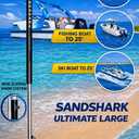 SandShark Anchor - Premium Screw in Boat Anchor, Pontoon Boat Anchor, Stainless Steel Shallow Water Anchor Pole, Sand Anchor w/Case - Essential Pontoon Boat Accessories, Boat Anchor <25ft
