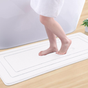 Arotive Memory Foam Bathroom Rug Mat 44x24, Ultra Soft and Absorbent Bath Mat, Machine Wash Dry, Comfortable Bath Rug Carpet for Bathroom Floor, Tub and Shower, White