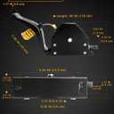 Spare Tire Hoist, Spare Tire Winch Carrier, Compatible with RVs Trailers Trucks Motorhomes, Spare Tyre Holder with Offset Cable, Spare Wheel Towing Winch, Spare Tire Lift Assembly, LC159056, 159056