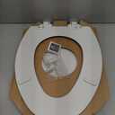 Mayfair Cassel Slow Close Toilet Seat, Easy Clean, Non Slip Premium Wood Seat, Easy Install, Made in USA, Elongated, White