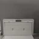 KindTail Pee PAWD - Holds Standard 24" x 24" Potty Pads - Leakproof Tray with Non-Slip Bottom, 1.5" Raised Edge & Modular Side Panel - Easy-to-Clean Plastic - Foldable Design - Handle for Travel (White)