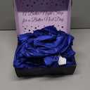 SLEEP SANCTUARY Satin Sheets Queen Size  4 Piece Luxury Silky Bed Set, Softer Than Silk, 15" Deep Pocket, Cooling & Wrinkle-Free, Moisture-Wicking & Breathable for Hair & Skin (Striped Blue)