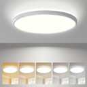 ocioc 18inch Flush Mount Ceiling Light, 36W 3600LM 5CCT Selectable, Dimmable LED Ceiling Light Fixture for Kitchen Bedroom Living Room, Modern Low Profile Style