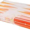Tizo Design 18" Lucite Backgammon Orange Set, Orange, One Size