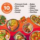 Instant Pot Pro 10-in-1 Pressure Cooker, Slow Cooker, Rice/Grain Cooker, Steamer, Saut, Sous Vide, Yogurt Maker, Sterilizer, and Warmer, Includes App With Over 800 Recipes, Black, 6 Quart