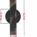 Self Adhesive Wall Vase Metal Tube Decoration Holder Used to Display Dried Flower, Faux Flowers, Fake Flowers, Also Suitable for Cemetery Memorial Decoration (2 Pcs Black and Gold Stripe)