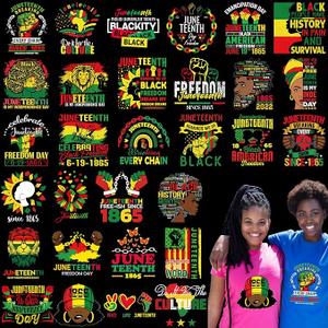 Juneteenth Iron on Decals Juneteenth Month Vinyl Heat Transfer Stickers Black History Iron on Patches Appliques for Clothes T-Shirts Pillow DIY Crafts