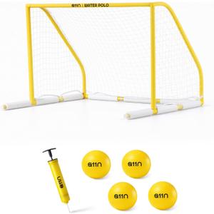 A11N Sports Floating Water Polo Goal Set – Large 4.7ft x 3.1ft Pool Net with 4 Balls – Fun Summer Backyard & Pool Game for Teens & Adults