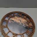 WANGIRO Round Wall Clock Farmhouse Plastic Deer Clock Battery Operated Silent Non-Ticking Rustic Clock 12 Inch for Home Kitchen Living Room Bedroom Office Decor (Antique Copper)