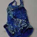Lands' End Girls' Swimwear UPF 50 One Piece Swim Suit (XS-XL) (Large, Blue)