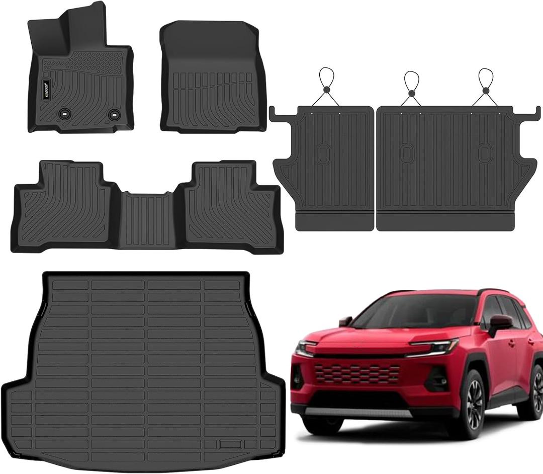 Floor Mats for Toyota RAV4 Hybrid 2026-2027 Full Set with Seatback
Floor mats & Rear back mats & Cargo liner, Waterproof all weather floor liner, Custom car mat, Automotive accessories