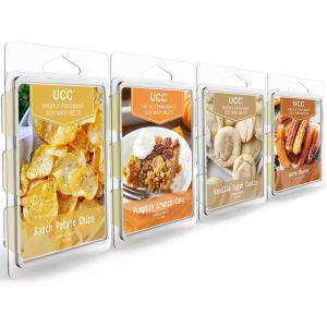 UCC Wax Melts, Long Lasting Premium Plant Based Natural Soy Scented Melts Cubes, Wax Melts Tarts, Colored Wax Melt - 4 Pack