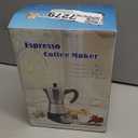 Coffee Pot 6 Cup Electric Espresso Coffee Maker Italian Moka Maker 300ml Portable Aluminum Espresso Machine Cafetera Moka Pot with Detachable Base, Gift for Home Travel (Black)