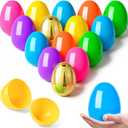 MGparty 50 Pcs 3.5" Large Fillable Easter Eggs with 8 Golden Eggs, Plastic Easter Eggs Empty Bulk for Egg Hunt, Easter Basket Stuffers, Party Favors and Decorations
