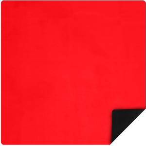 Buryeah Mahjong Mat Large Non Slip Neoprene Rubber Table Mat Noise Reduction Dominoes Poker Card Board Games Playmat Gaming Table Cover for Camp Game Night Indoor Outdoor(Red,40 x 40 Inch)