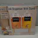 Drink Dispensers for Parties,2 Pack 1 Gallon Beverage Dispenser with Stand,Drink Dispenser With Glass Lid and Stainless Steel Spigot Leak-proof, Ideal for Lemonade,Juice, Tea, and Party Drinks