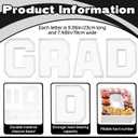 Grad Charcuterie Fillable Grad Cardboard Letter Snap on Splicing Box White Graduation Themed Fillable Foam Board Candy Snack Trays for Graduate Party Decorations Supplies