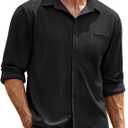 COOFANDY Men's Casual Shirt Long Sleeve Dress Shirts Button Up Shirt for Men 3X-Large