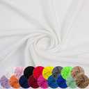 Nylon Spandex Fabric, 80% Nylon, 20% Spandex, Swimwear, Activewear Fabric 4 Way Stretch Sports, Dance, Yoga (White, 1 Yard)