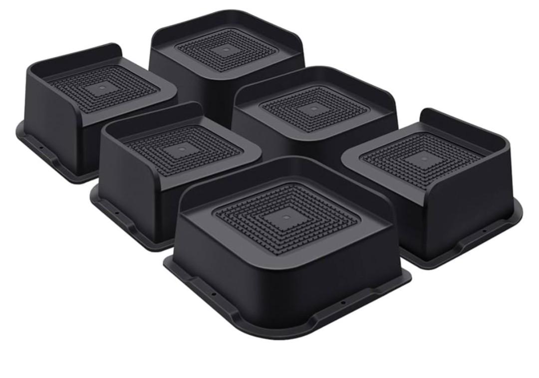 Bed Risers 2 Inch Heavy Duty, Furniture Risers for Bed Desk Table Sofa Couch,Oversized Bed Lifts Risers,Support up to 5000 Lbs(6 Pack Black)