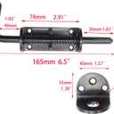 Black 2 Packs 6.5 Inch Heavy Duty Spring Loaded Latch Pin, Sliding Barrel Bolt Door Lock for Chests/Cabinets/Utility Trailer Gate, 2mm Thickened Interior and Outdoor Latch