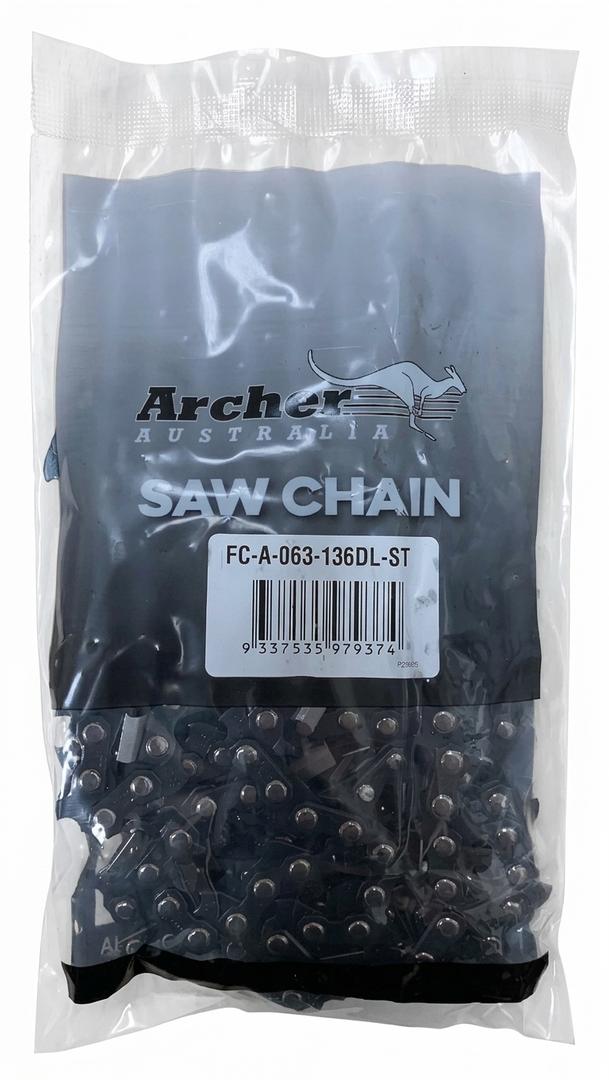 22" Archer Chainsaw Chain 5" pitch FULL CHISEL SKIP-TOOTH .063 Gauge 136DL