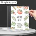 4 Pack Acrylic Sign Holder 8x10 Horizontal , T shape Double Side 10x8 Plastic Paper Menu Table Display Stand for Restaurants ,Office ,Photo frames ,Store - Landscape