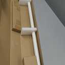 SKYPLUS LIVING Nordic Style White Single Curtain Rod Set with Decorative Finials, 36-72 inch, Standard Single Drapery Rod for 1 Pack, 1 Inch diameter, Adjustable Length (36-72'', White)