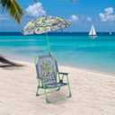 Teenage Mutant Ninja Turtles Kids Outdoor Folding Beach Chair with Umbrella,Portable Camp Chair for Ages 3+, Lightweight & Compact for Beach, Camping, and Backyard