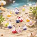 90pcs Miniature Resin Goose, 3 Color Hawaii Bikini Style Mini Small Goose Figurine Decor Combo Tiny Resin Animal Little Statue for DIY Summer Dollhouse Garden Bonsai Micro Landscape