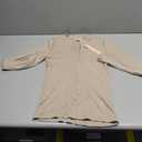 QINSEN Long Sleeve Shirts for Women V Neck Half Zipper Ribbed Knit Going Out Tops Full Length Basic Tee, S