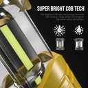 Lichamp LED Camping Lantern, 4 Pack Battery Powered Flashlight for Power Outages, Portable Collapsible Hanging Light Essential for Home, Outdoor, Emergency Lamp Survival Kit Gear for Hurricane, Yellow