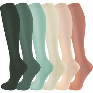 bropite Compression Socks for Women & Men Circulation-Support Knee High Socks 20-30 mmhg-Best for Running,Medical,Nurse,Travel (Large-X-Large, 01B- 44 -Assorted 44)